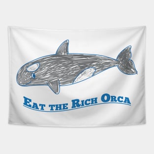 Eat the rich orca Tapestry