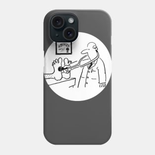 Funny Doctor with Stethoscope Checking Feet Phone Case