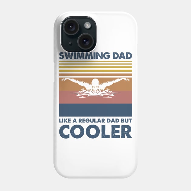 Swimming Dad Vintage Gift Father's Day Phone Case by Soema