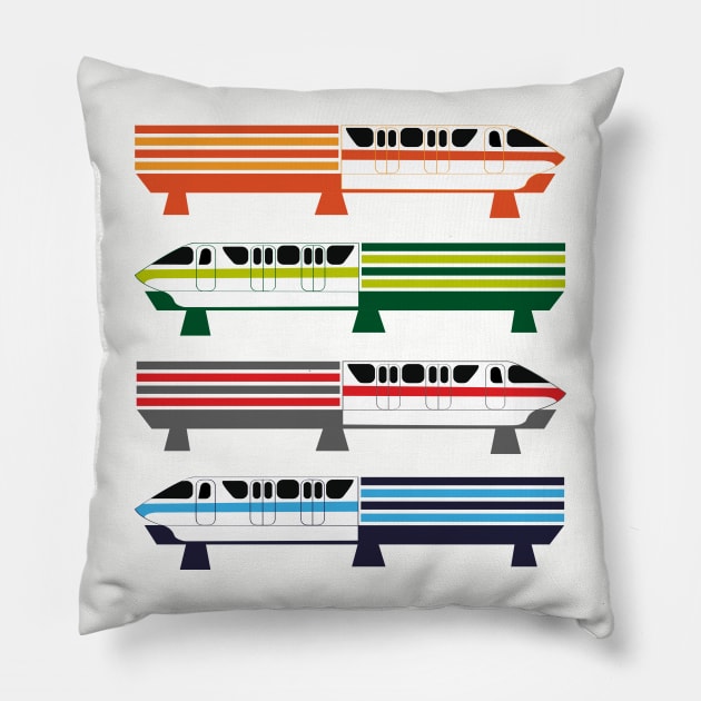 The Monorail System Pillow by Lunamis