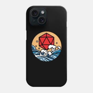 Oriental Japanese D20 Dice Wave Phone Case