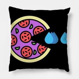 PURPLE PIZZA WATER DROP TEXTURE Pillow