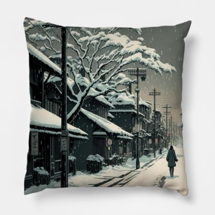 Hiroshima Streets in Winter Pillow