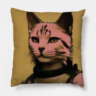 Grunge cat Pillow