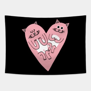 Cat heart Tapestry