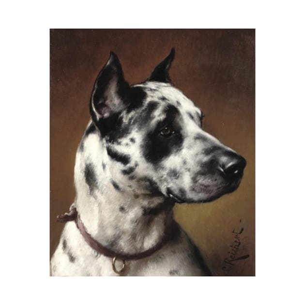 Portrait of a Great Dane (circa 1900) by Carl Reichert by Naves