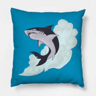 Shark with wave Pillow