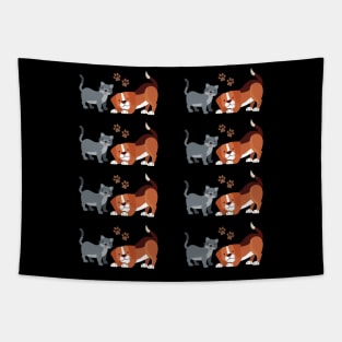 dog and cat lover pattern Tapestry