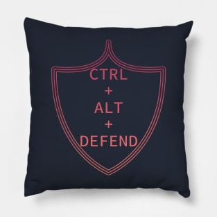 Ctrl+Alt+Defend (red) Pillow