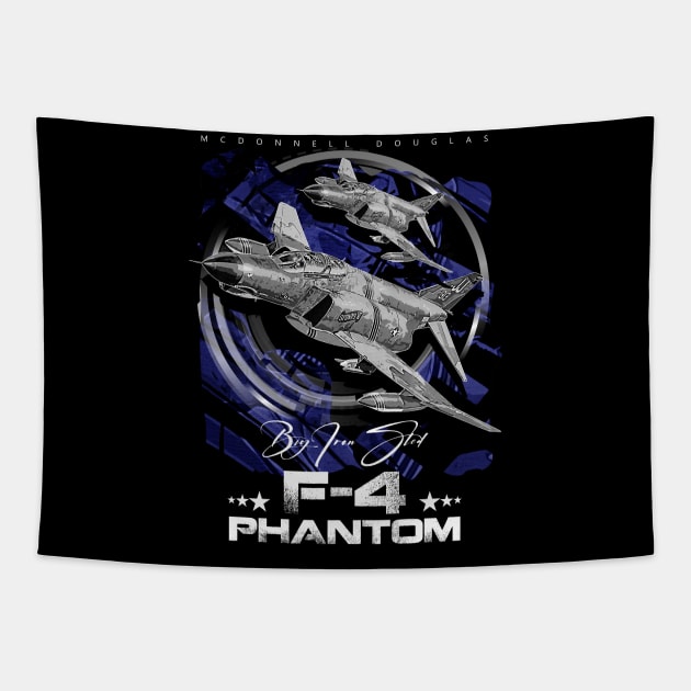 McDonnell Douglas F-4 Phantom Us Air Force Supersonic Jet Interceptor Tapestry by aeroloversclothing