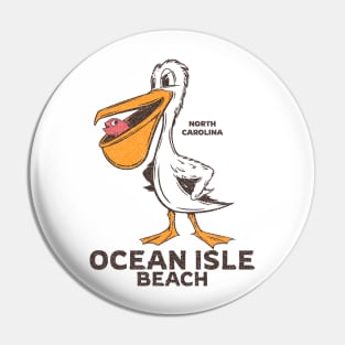 Ocean Isle Beach, NC Summertime Vacationing Pelican & Fish Pin