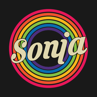 Sonja - Retro Rainbow Style T-Shirt