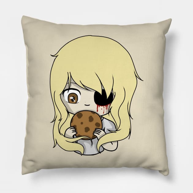 creepypasta sadie chibi Pillow by LillyTheChibi