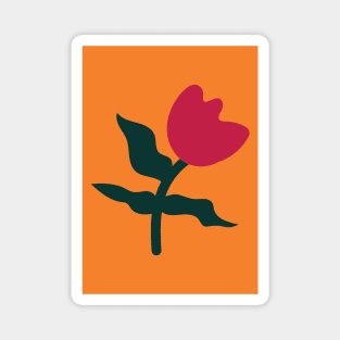 Vibrant Tulip Flower Illustration Magnet