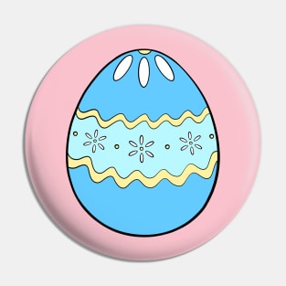 Blue Daisy Easter Egg Pin