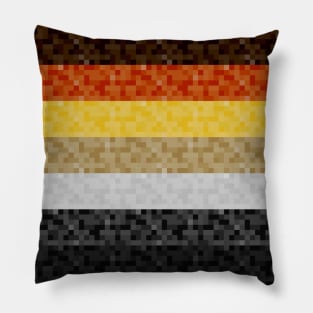 Gay Bear Pride Pixel Flag Repeating Background Pillow