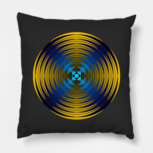 Fuzzy Circular Logic Yellow 6 Pillow