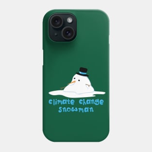 Climate Change Snowman Phone Case