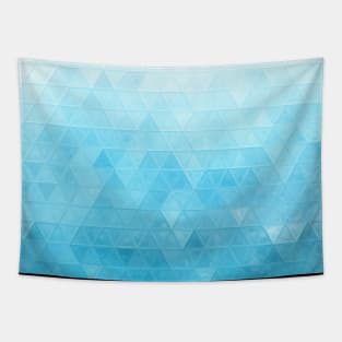 Turquoise Ocean Inspired Mosaic Ombre Tapestry