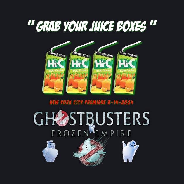 NYC- premiere juice boxes by GCNJ- Ghostbusters New Jersey