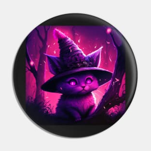 Quirky Magenta Kitten Pin