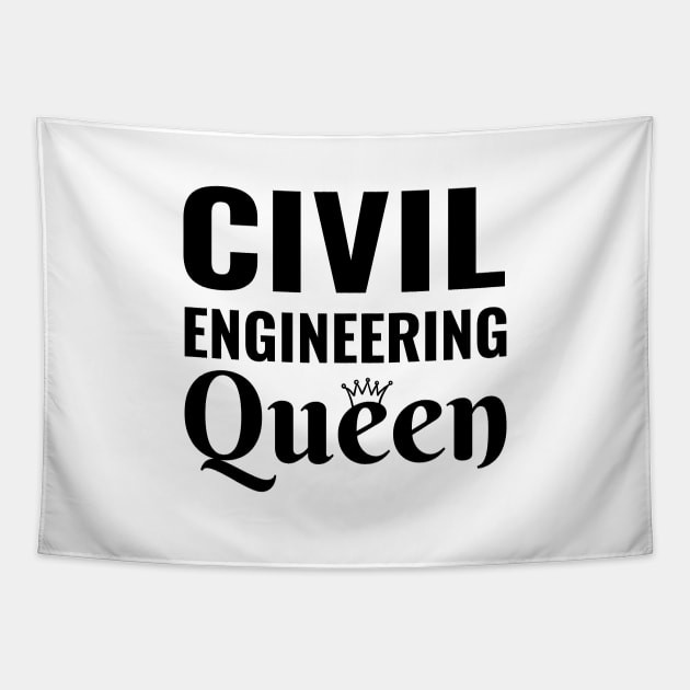 Civil Engineering Queen Women in stem steminist Tapestry by Petalprints