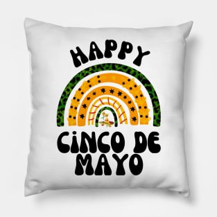 Cinco De Mayo Rainbow Happy Cinco De Mayo Mexican Fiesta Party Pillow