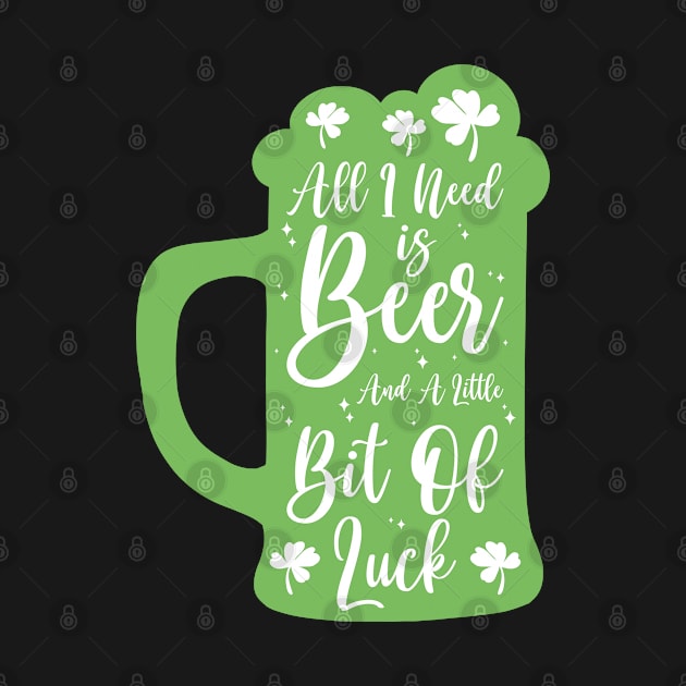 St. Patrick's Day Beer Shamrock Clover Luck by Tom´s TeeStore