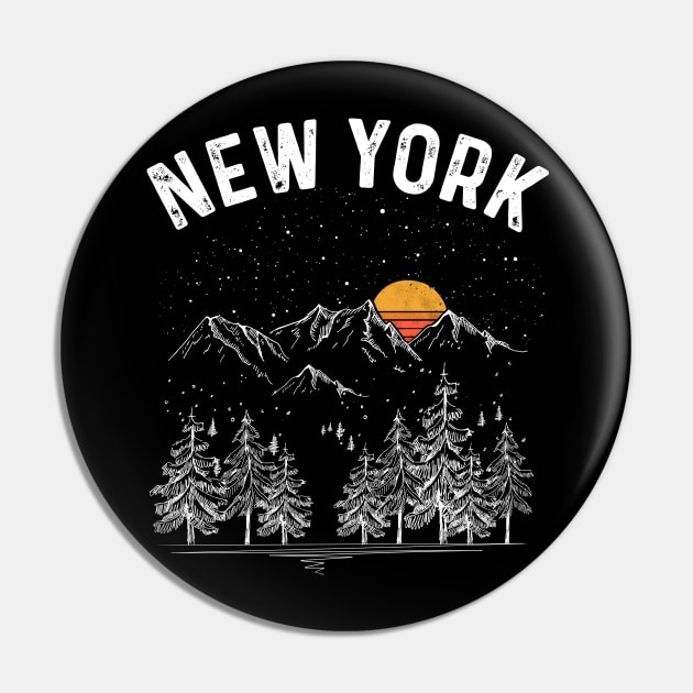 Vintage Retro New York State Pin by DanYoungOfficial