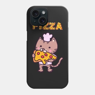 cat eating a pizza Phone Case