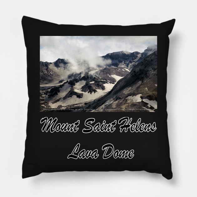 Mount St Helens lava dome closeup Pillow by DlmtleArt