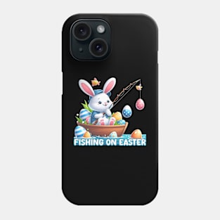 Fishing On Easter Bunny Fishing Egg Hunting Phone Case