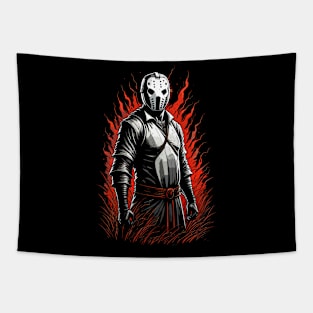 Red Flames Jason Tapestry