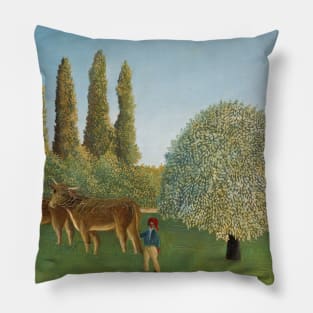 Meadowland by Henri Rousseau Pillow