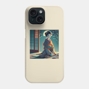 Ukiyo-e Japanese kimono girl Phone Case