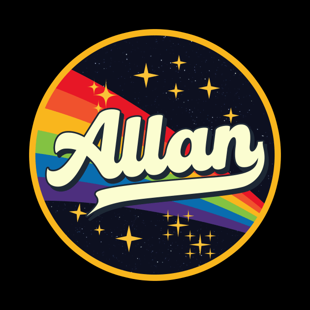 Allan // Rainbow In Space Vintage Style by LMW Art