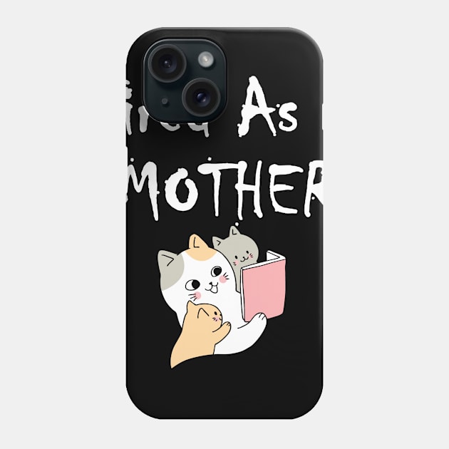 Tired As A Mother Baby Cat Reading Book Phone Case by BOPIXEL