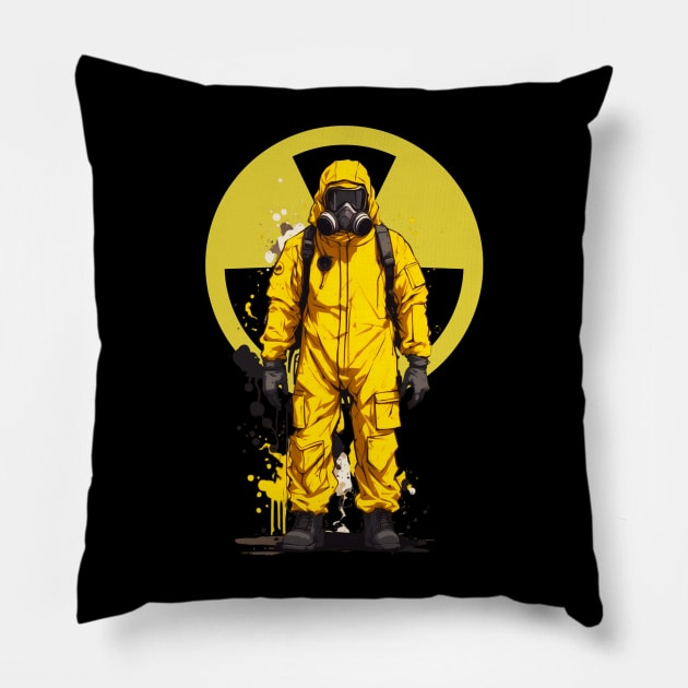 Hazmat Suit Gas Mask Pillow by Trip Tank