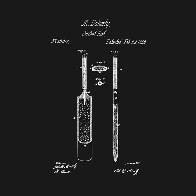 Cricket bat Patent 1859 by Anodyle