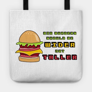 Burger wider or taller Tote