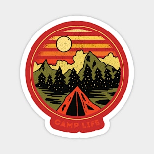 Camp Life in Wonderlust and Hiking trail Gift for Camper Magnet