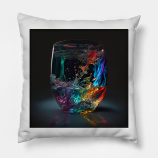 Living Life in Colour, Glass Half Full Pillow