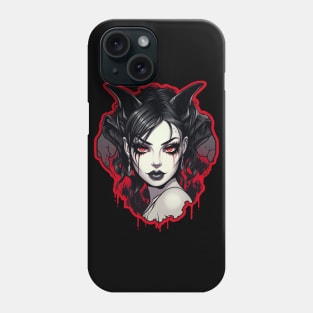 Goth Girl Demon Devil Succubus Phone Case