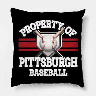 Proud Name Pittsburgh Graphic Property Vintage Baseball Pillow