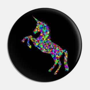 Jumping and colorful Unicorn- Pin