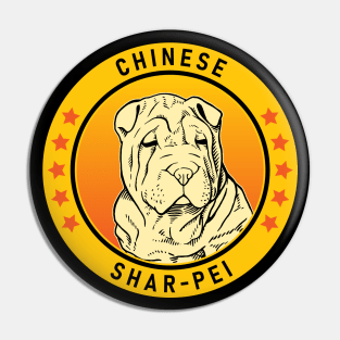 Chinese Shar-Pei Dog Portrait Pin