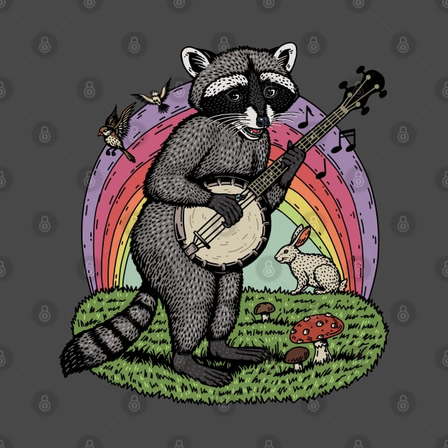 Racoon-Musician by Dima Kruk