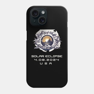 solar eclipse 2024 USA Phone Case