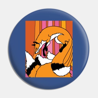 Sweet Retro Vintage Cartoon Fox Pin