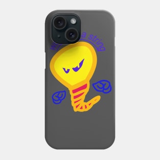 funny worm on a string Phone Case